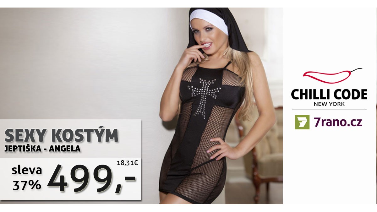 Hříšná sleva - Sexy kostým Jeptiška Angela se slevou 37%